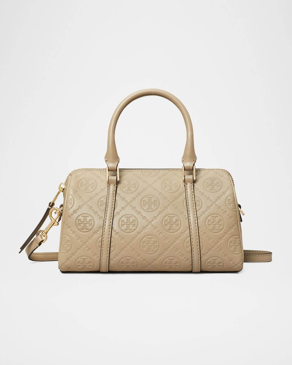 Mini T Monogram Leather Barrel Top-Handle Bag